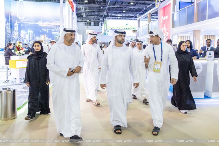 Mansoor bin Mohammed tours Arabian Travel Market 2025