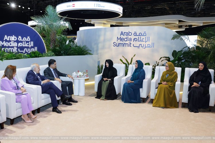 Latifa bint Mohammed meets with Lebanon’s Ministers of Culture, Information at Arab Media Summit