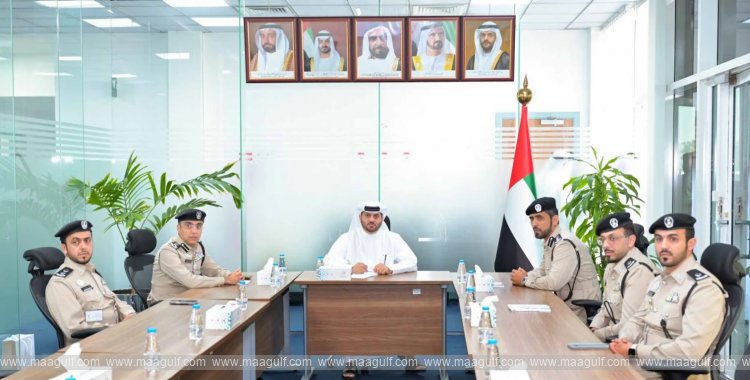 Omar Boualzoud inspects operations at airport police