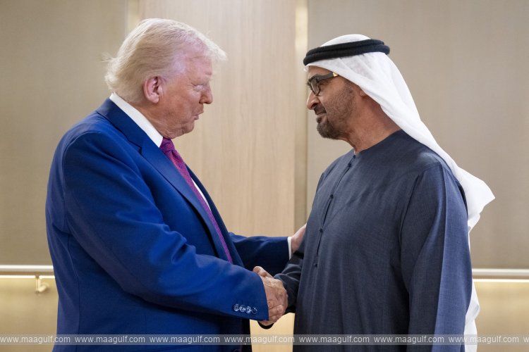 UAE President welcomes US President Trump upon arrival in Abu Dhabi on state visit to UAE
