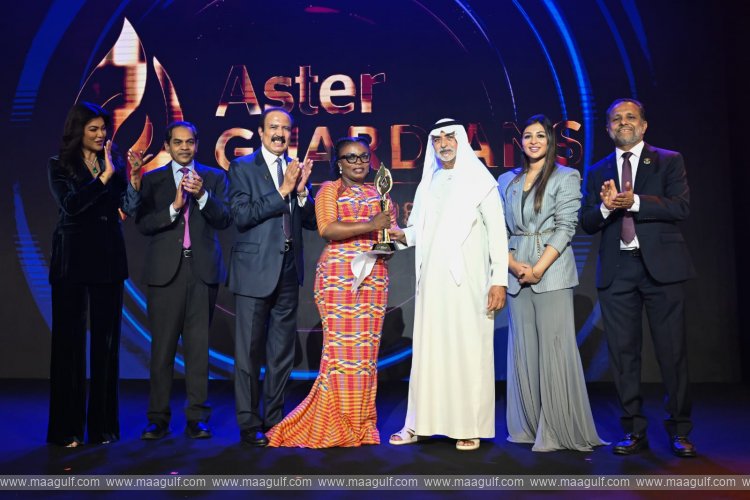 Nahyan bin Mubarak Presents Aster Guardians Global Nursing Award 2025 to Nurse Naomi Oyoe Ohene Oti