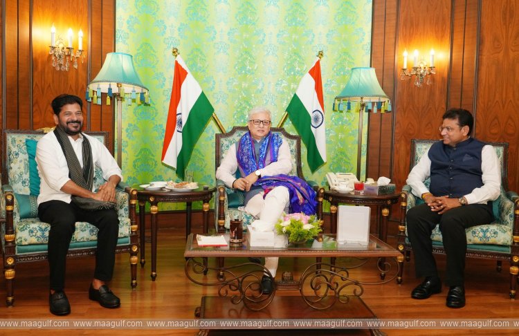 తెలంగాణ: గవర్నర్​ జిష్ణుదేవ్ వర్మ తో సీఎం రేవంత్​ భేటీ..