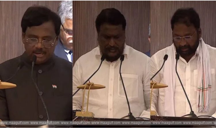 మంత్రులుగా ప్రమాణ స్వీకారం చేసిన గడ్డం వివేక్, అడ్లూరి లక్ష్మణ్, వాకిటి శ్రీహరి..