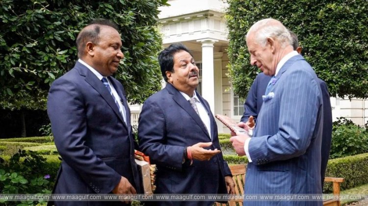 BCCI VP Rajeev Shukla presents his book on partition to King Charles III