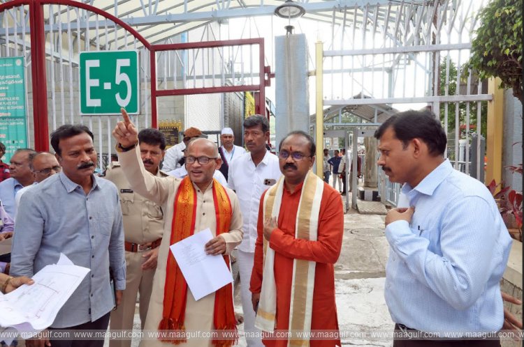 1 బ్రహ్మోత్సవ ఏర్పాట్లును పరిశీలించిన టీటీడీ ఈవో
