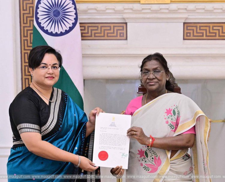 Ambassador-designate-Smt-Paramita-Tripathi-Receives-Letter-of-Credential-from-Indian-President