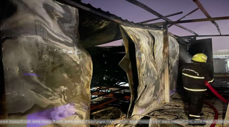 firefighting-teams-douse-blaze-in-barka-caravans