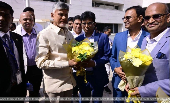 A warm welcome to Chandrababu Naidu in Dubai!