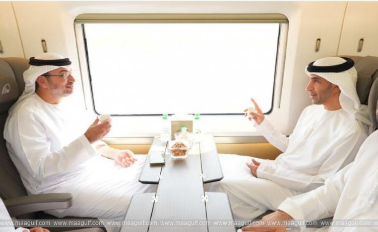 Thani Al Zeyoudi experiences Etihad Rail’s passenger service ahead of 2026 launch