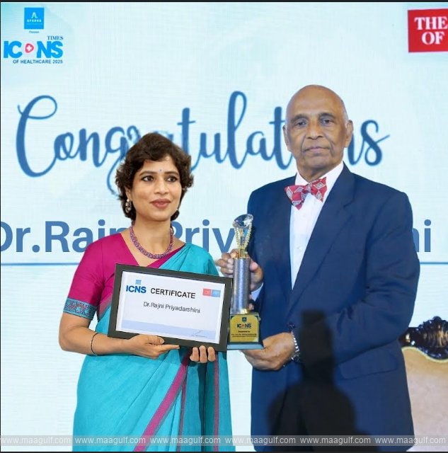 డా.బంగారి రజనీ ప్రియదర్శినికి టైమ్స్ ఆఫ్ ఇండియా హెల్త్ కేర్ ఐకాన్ అవార్డ్
