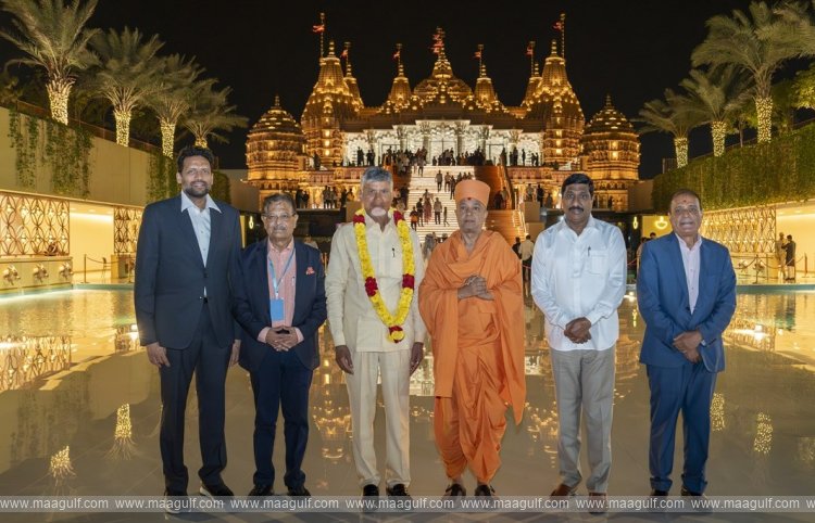 20 AP CM Chandrababu Naidu Impressed by BAPS Hindu Mandir in Abu Dhabi