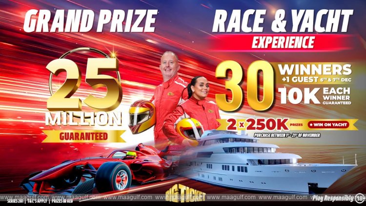 Final Call to Secure Your Spot in Big Ticket’s Race and Luxury Yacht Experience Draw!