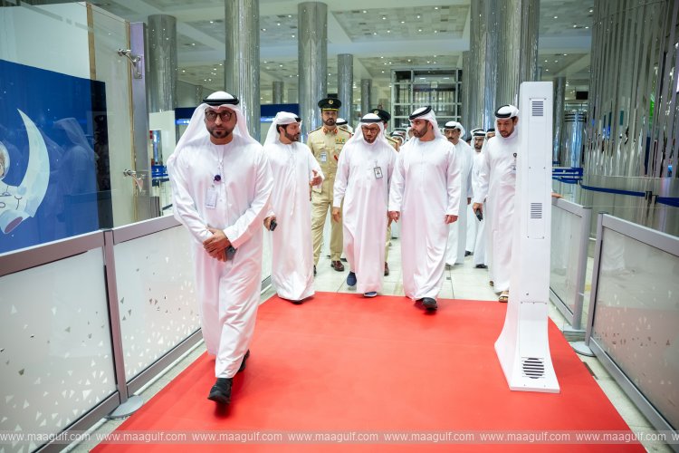 Mansoor bin Mohammed visits Dubai International Airport to review coordination between government entities, border security readiness