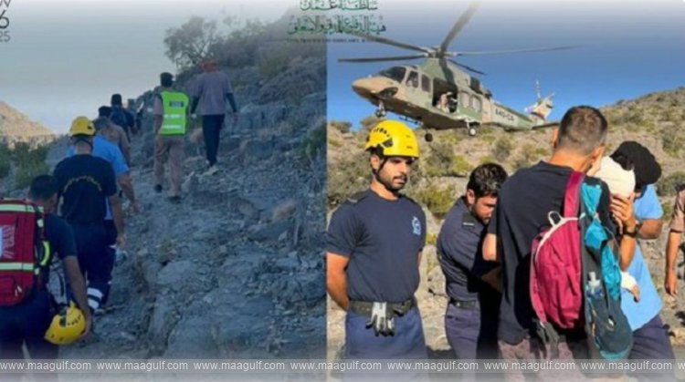 జబల్ అఖ్దర్‌లో టూరిస్టును రక్షించిన రెస్క్యూ టీమ్..!!