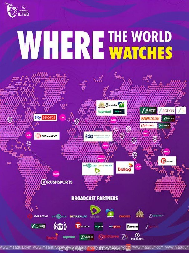 Leading sports TV and Online networks around the world to broadcast DP World ILT20 Season 4