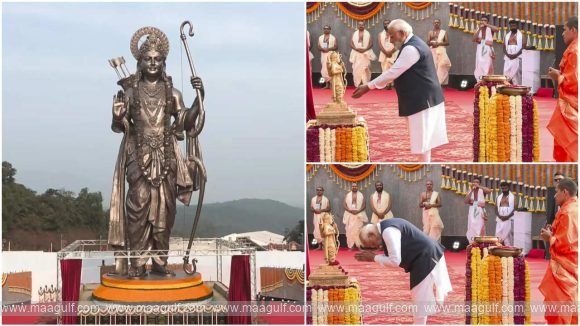 Prime Minister Modi unveils statue of Lord Ram