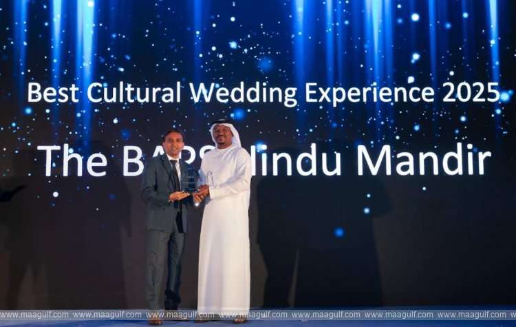 BAPS Hindu Mandir in Abu Dhabi wins \'Best Cultural Wedding Experience 2025\' Award