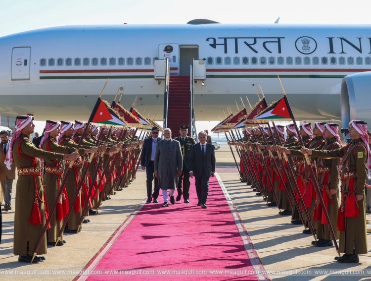 జోర్డాన్ చేరుకున్న ప్రధాని మోదీ..