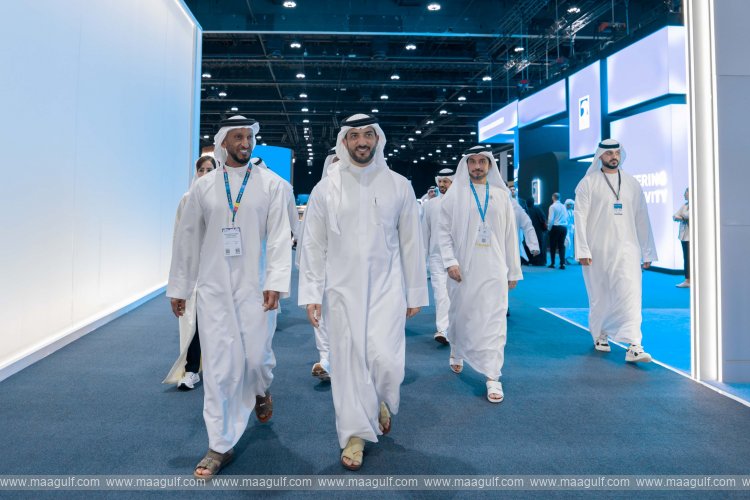 Sultan bin Ahmed visits BRIDGE Summit 2025 in Abu Dhabi