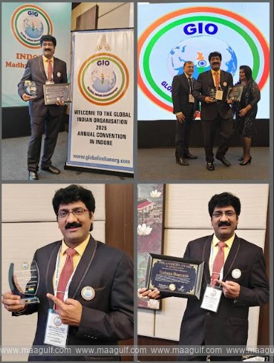 Venkappa receives the \'Best Philanthropy Award\'