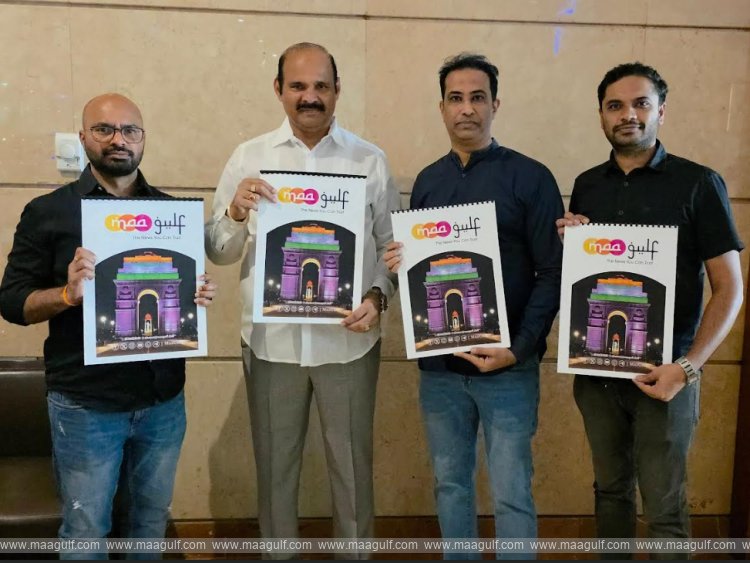 దుబాయ్: \'మా గల్ఫ్\' న్యూస్ న్యూ ఇయర్ క్యాలెండర్ ను ఆవిష్కరించిన మంత్రి కొలుసు పార్థసారథి