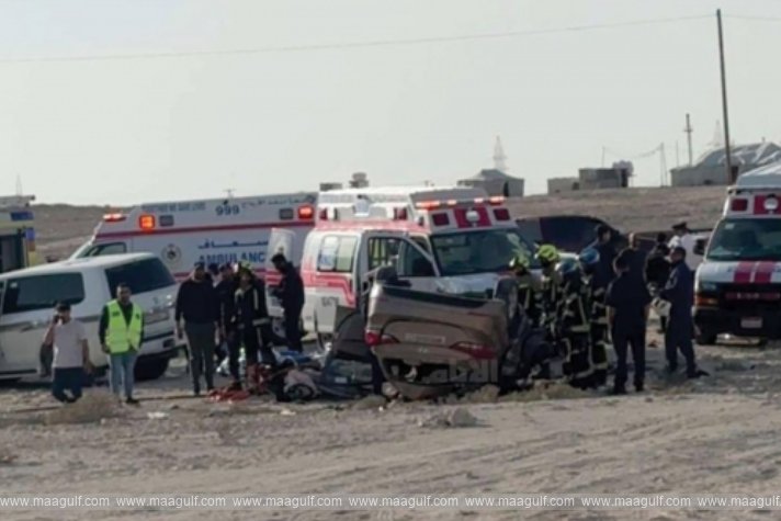 Road accident in Bahrain..Three people including a child died..!!
