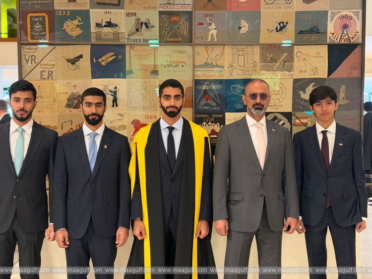 Ajman Crown Prince attends Master’s Degree graduation ceremony of Humaid bin Ammar at King’s College London