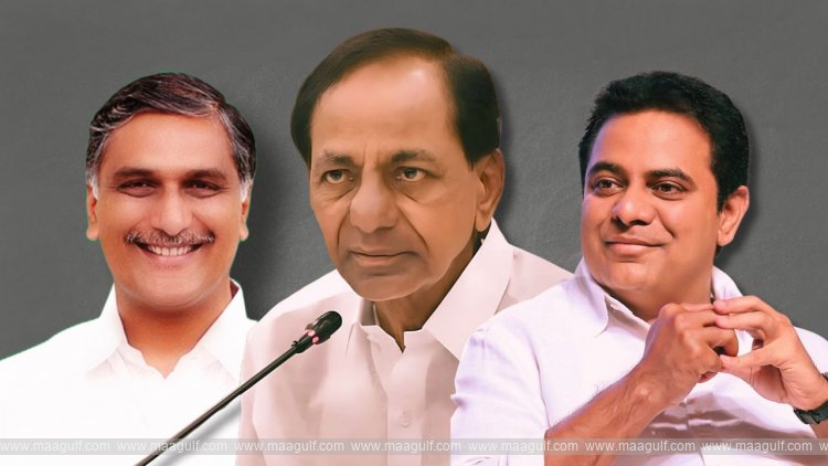 KCR meets KTR and Harish Rao