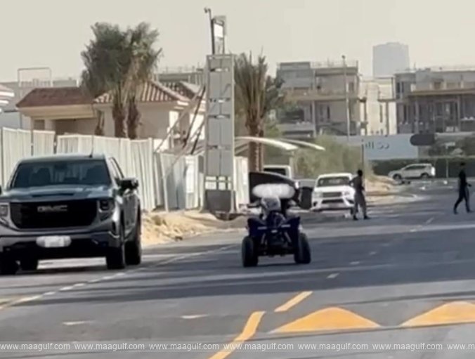 Dubai Police Enhance Road Safety, Stop Child Riding Quad Bike on Public Road