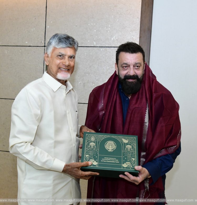 Bollywood actor Sanjay Dutt meets CM Chandrababu Naidu