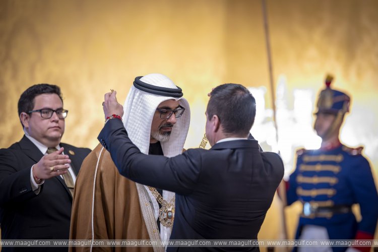 President of Ecuador honours Crown Prince of Abu Dhabi with National Order of Merit