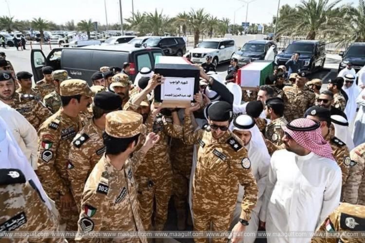 Kuwait Press Pays Tearful Tribute to Martyrs: Funeral with Military Honors