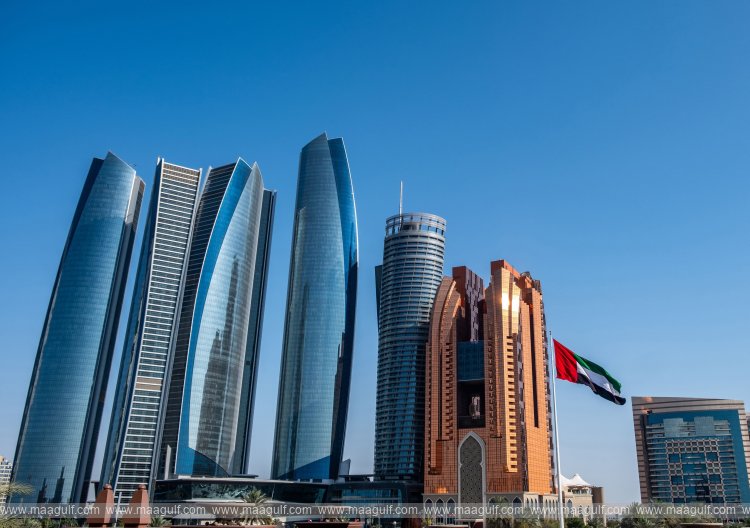 Debris from drones intercepted by air defence systems falls on façade of one of Etihad Towers buildings