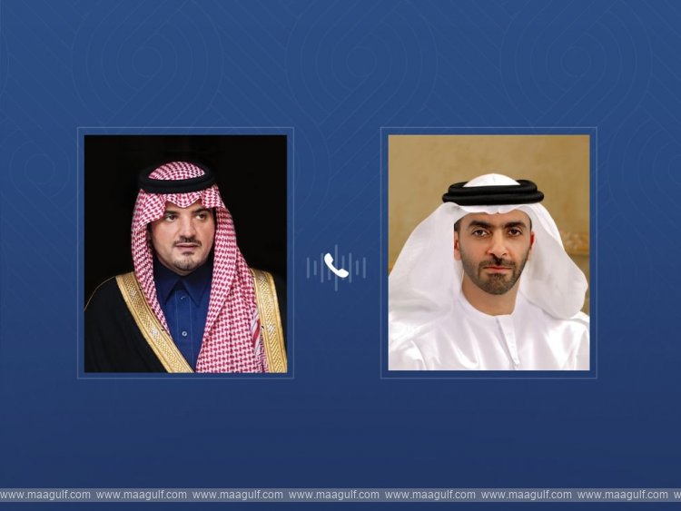 Saif bin Zayed receives phone call from Prince Abdulaziz bin Saud