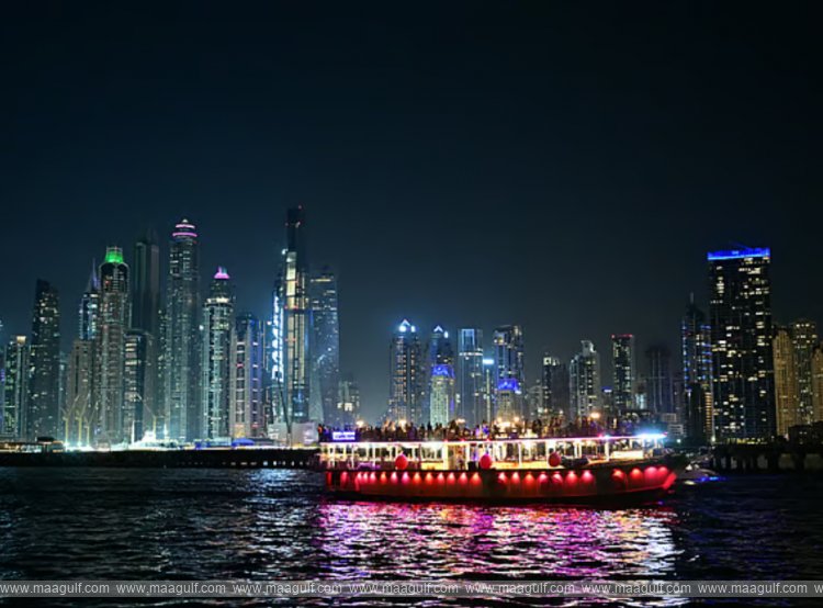 Debris from air interception hits Dubai Marina tower