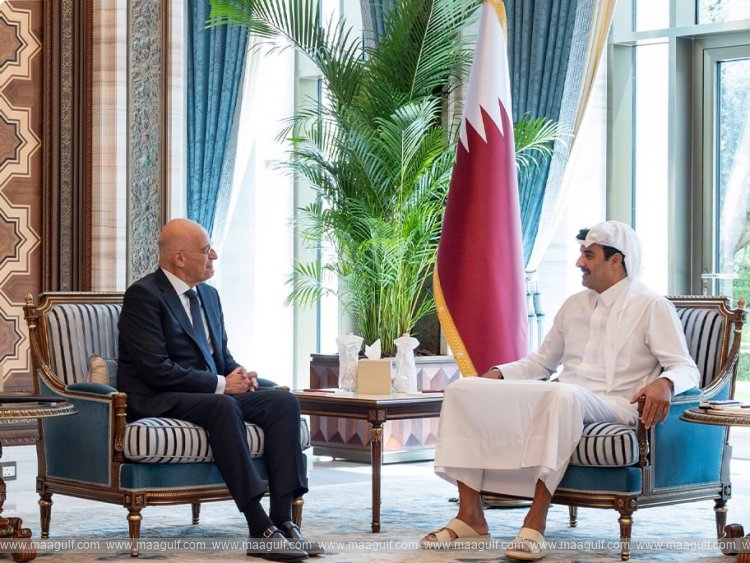 Qatar\'s Emir, Greek Minister of Defense discuss regional developments