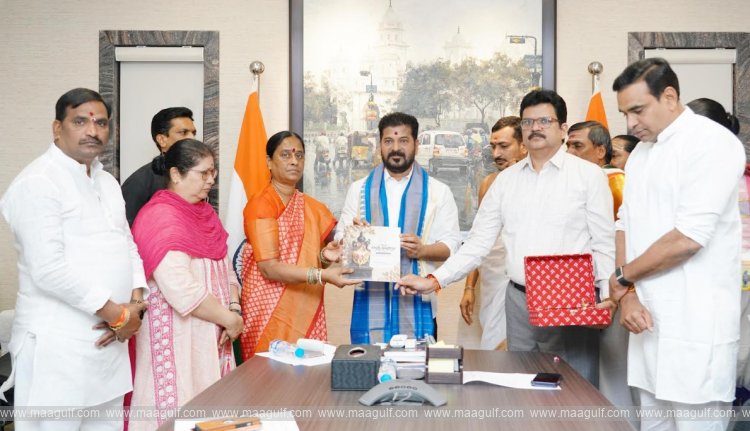 యాదగిరిగుట్ట వేద పాఠశాల శంకుస్థాపనకు సీఎం రేవంత్ రెడ్డికి ఆహ్వానం