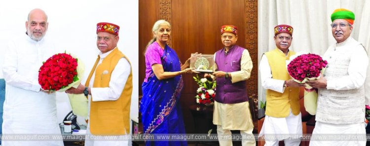 న్యూఢిల్లీ పర్యటనలో కేంద్ర మంత్రులతో రాష్ట్ర గవర్నర్ శివ ప్రతాప్ శుక్లా భేటీ