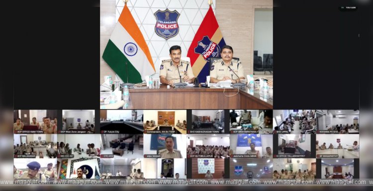 6,500 మంది అధికారులతో డీజీపీ సీవీ ఆనంద్ మెగా వీడియో కాన్ఫరెన్స్