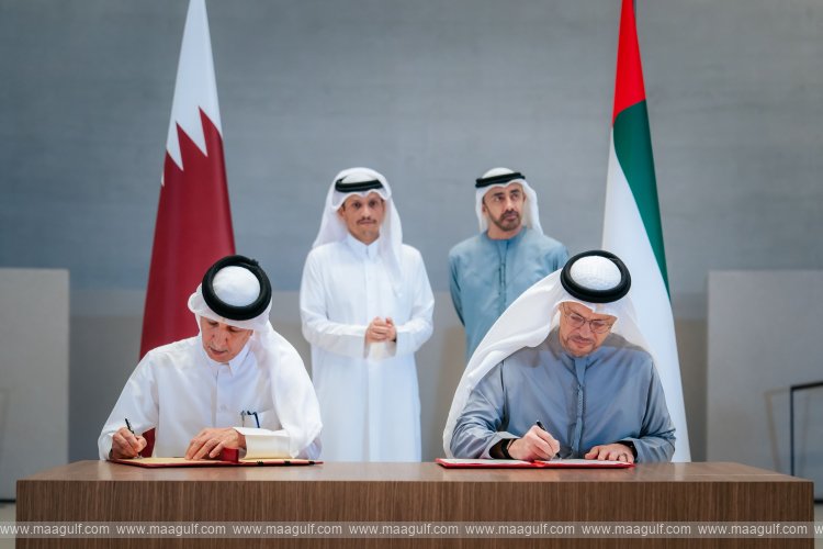 Abdullah bin Zayed, Qatari Prime Minister and Foreign Minister co-chair UAE-Qatar Joint Committee Meeting at Zayed National Museum