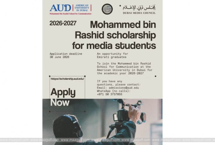 Mohammed bin Rashid Scholarship opens applications for Emirati media students for 2026-27