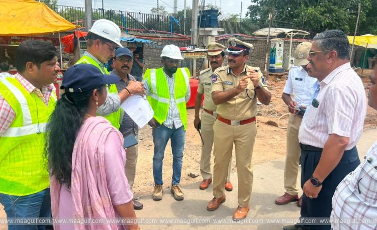 ఐఐఐటీ జంక్షన్–డీఎల్‌ఎఫ్ కారిడార్ అభివృద్ధి పనులను పరిశీలించిన సైబరాబాద్ సీపీ