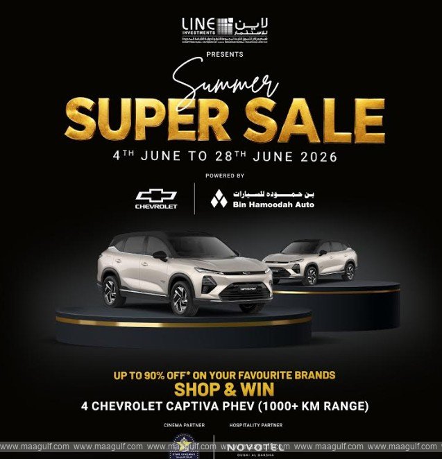 Shop & Win: Line Investments Launches Summer Super Sale Across 12 Malls with a Chance to Win 4 Chevrolet Captiva PHEV