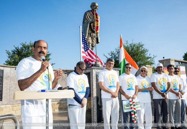International Yoga Day celebrated at Mahatma Gandhi Memorial in Dallas