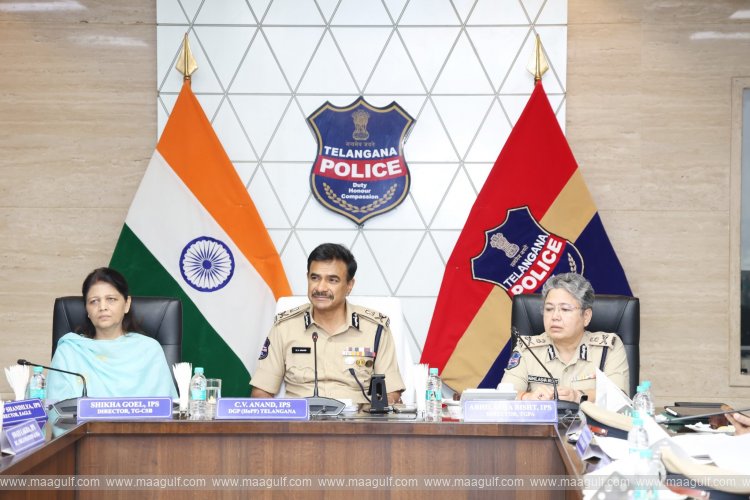 DGP CV Anand\'s review with staff officers