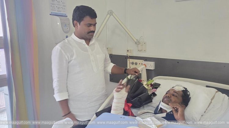 MLA Satyam visits injured Syed at Rashid Hospital
