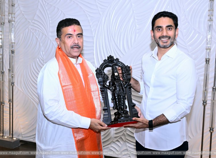 పశ్చిమ బెంగాల్ సీఎం సువేందు అధికారిని కలిసిన మంత్రి లోకేశ్