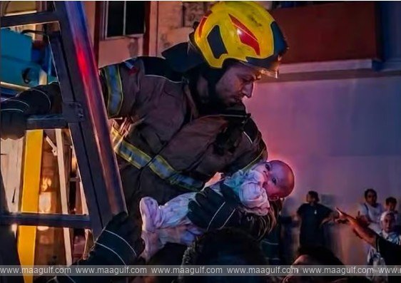 Newborn and family rescued in Sharjah after fire breaks out in apartment