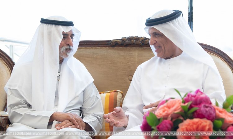Saud bin Saqr receives Nahyan bin Mubarak, commends his support for national initiatives