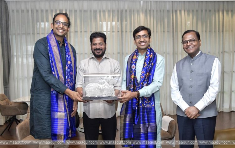 Skyroot Aerospace founders meet Telangana Chief Minister Revanth